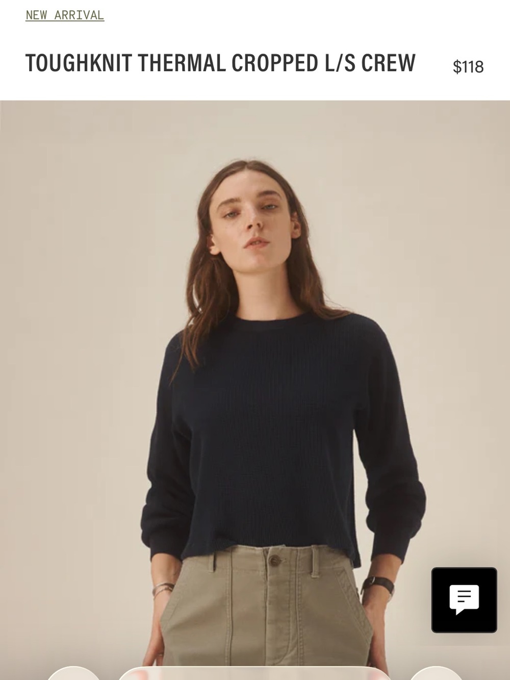 TOUGHKNIT THERMAL CROPPED L/S CREW
$118